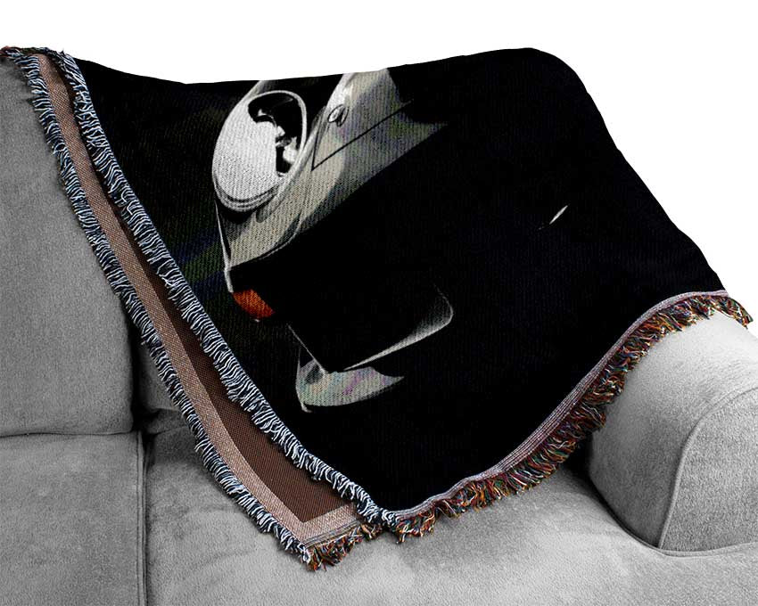 Porsche 911 Black Woven Blanket