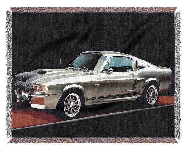 Mustang Shelby Side Profile Woven Blanket