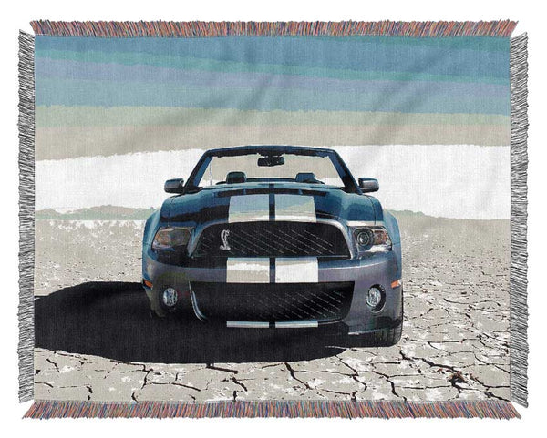 Mustang Shelby Front Profile Woven Blanket