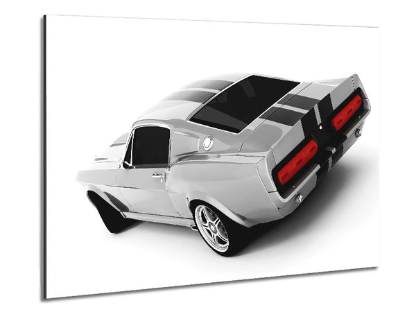 Mustang Heck B n W rote Lichter