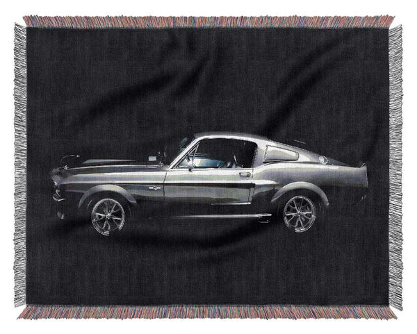 Mustang Fastback Side Profile Woven Blanket