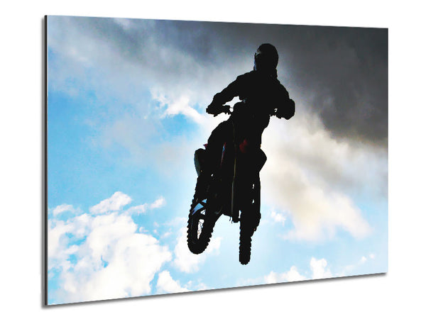 Motocross-Freestyle im Himmel