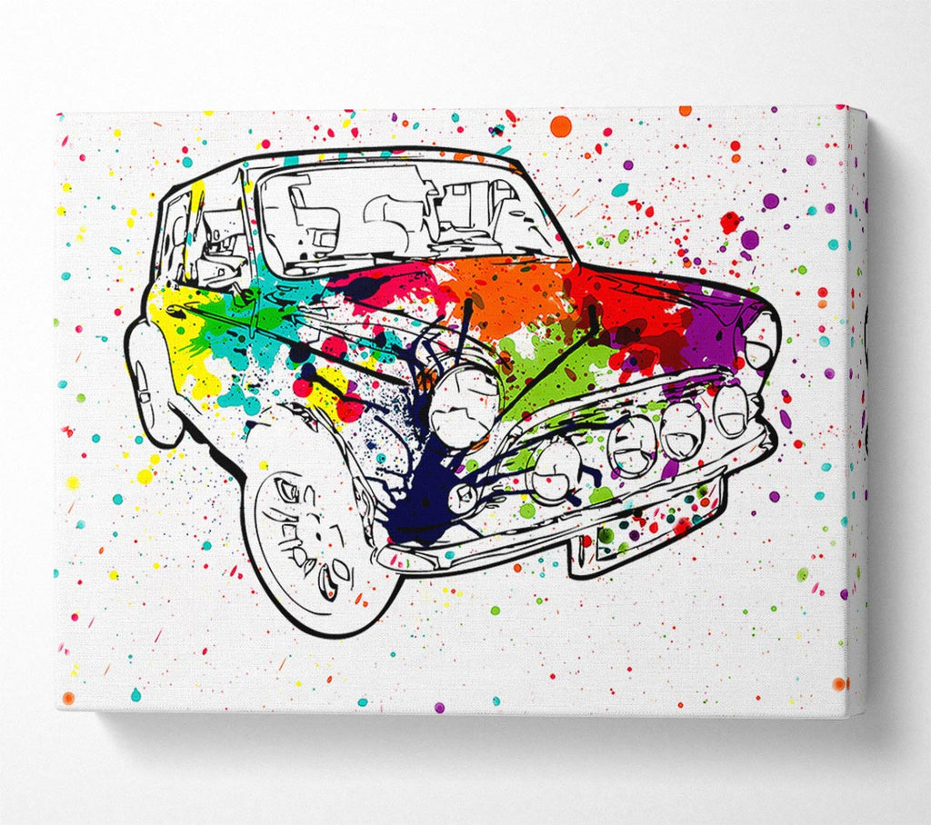 Picture of Mini Rainbow Paint Splat Canvas Print Wall Art