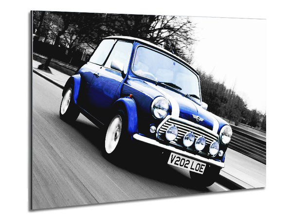 Mini Cooper Retro Blau