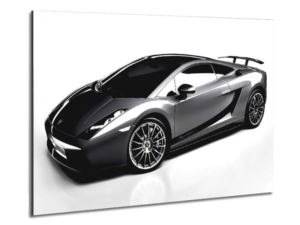 Lamborghini Seitenprofil Silber