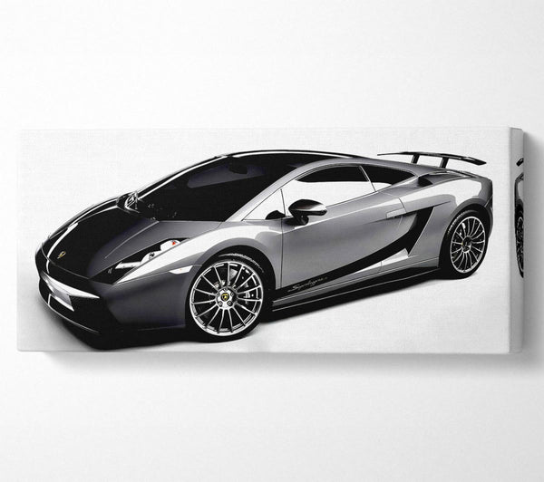 Lamborghini Seitenprofil Silber