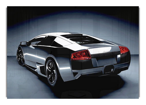 Lamborghini Heck Gunmetal Silber