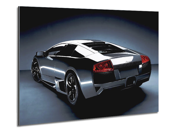 Lamborghini Heck Gunmetal Silber
