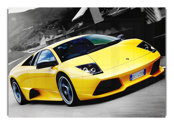 Lamborghini On The Move Yellow