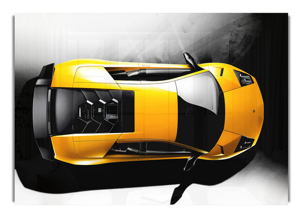 Lamborghini From Above Yellow