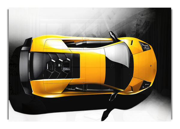 Lamborghini von oben Gelb