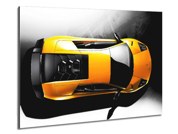 Lamborghini von oben Gelb