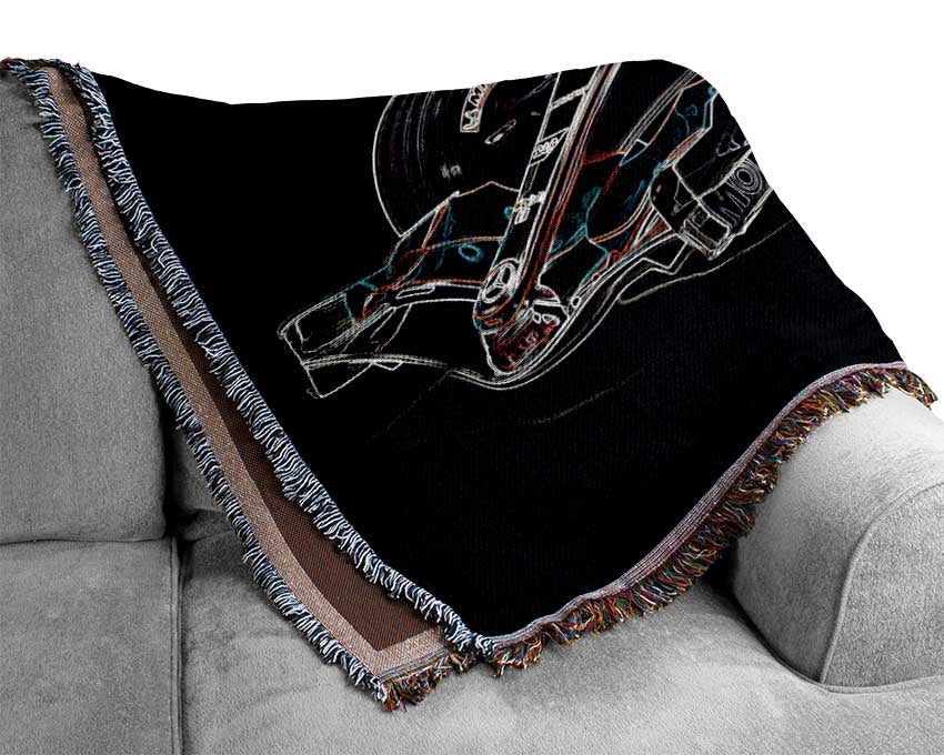 Formula One Side Profile 2 Woven Blanket