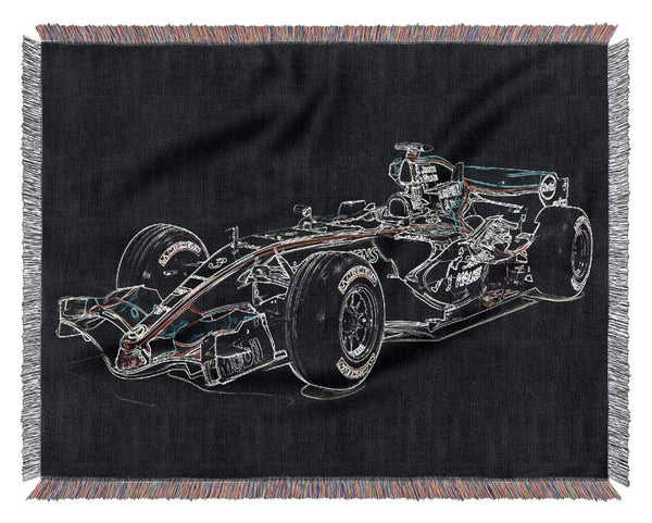 Formula One Side Profile 2 Woven Blanket
