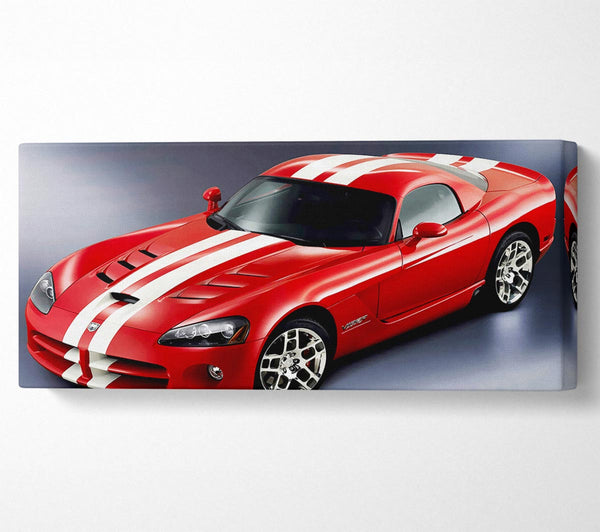 Ford Mustang Red White Stripes
