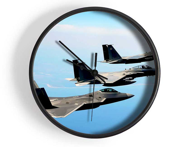 Fighter Jets Clock - Wallart-Direct UK