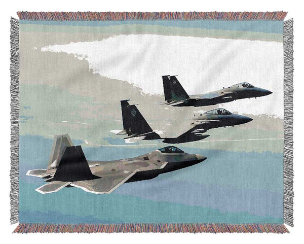 Fighter Jets Woven Blanket
