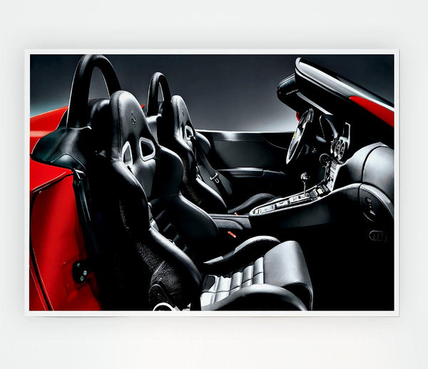 Ferrari Seats Print Poster Wall Art