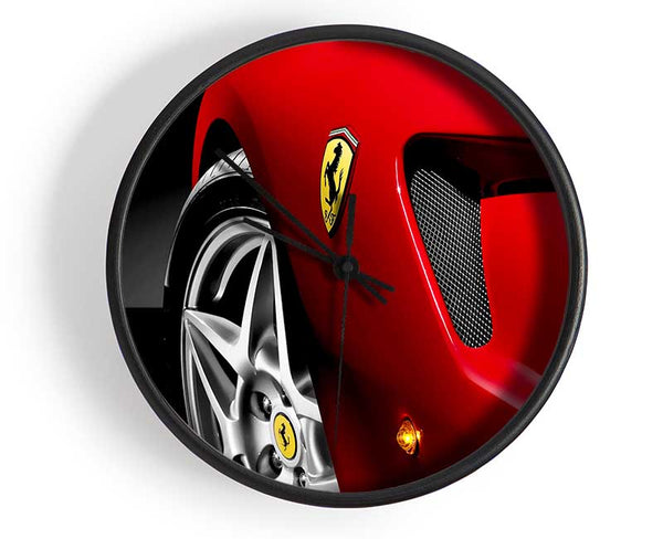 Ferrari Front Side Red Clock - Wallart-Direct UK