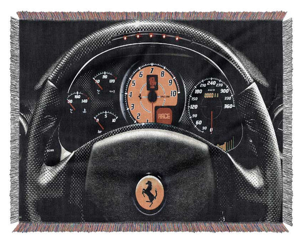 Ferrari F340 Dashboard Woven Blanket