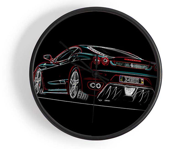 Ferrari Etching Clock - Wallart-Direct UK