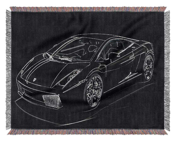 Ferrari Black Woven Blanket