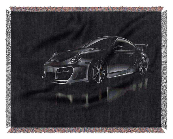 Dark Porsche GT Street Racing Woven Blanket