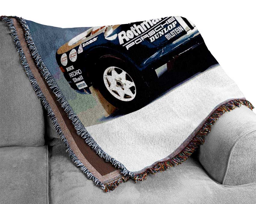 Dakar Rally Porsche Woven Blanket