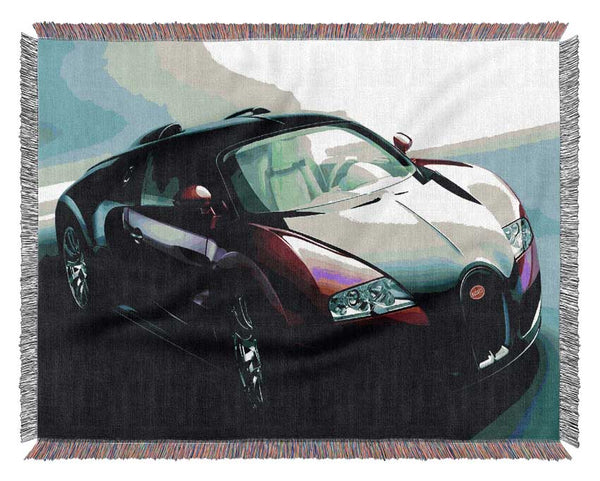 Bugatti Veyron Red And Black Woven Blanket