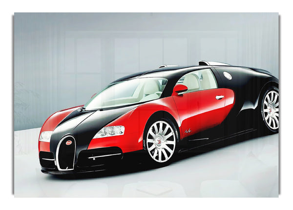 Buggati Veyron Red And Black Side Profile
