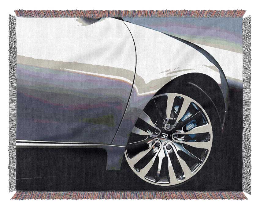 Bugatti Veyron Side Wheel Woven Blanket