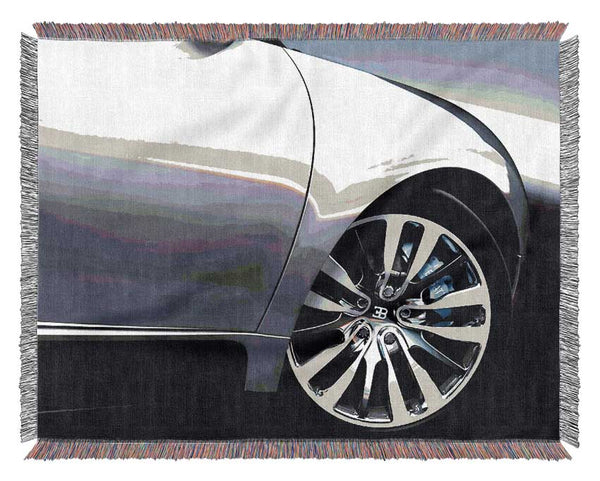Bugatti Veyron Side Wheel Woven Blanket