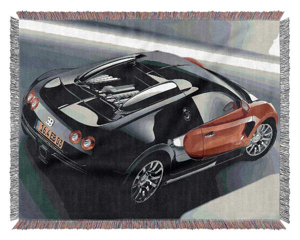 Bugatti Veyron Side Profile Woven Blanket