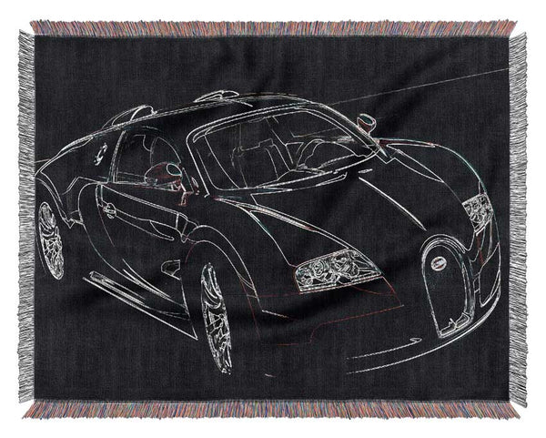 Bugatti Veyron Front Woven Blanket
