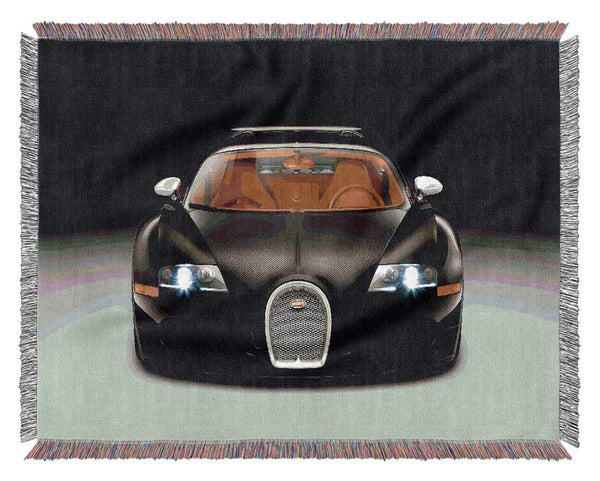 Bugatti Veyron Black Woven Blanket