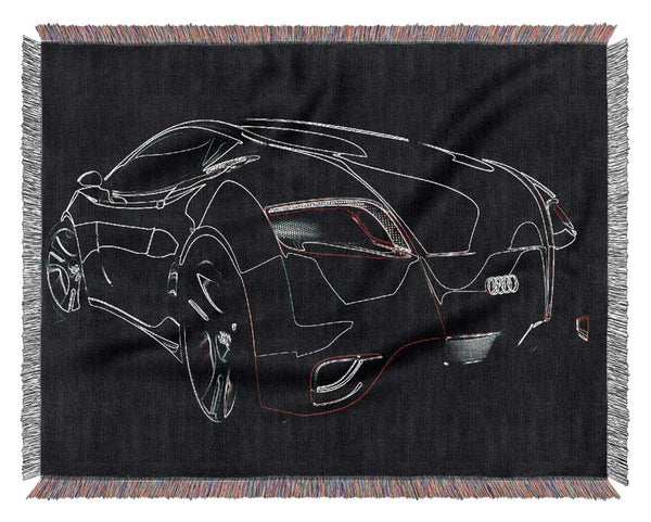 Bugatti Veyron Psychedelic Rear Woven Blanket