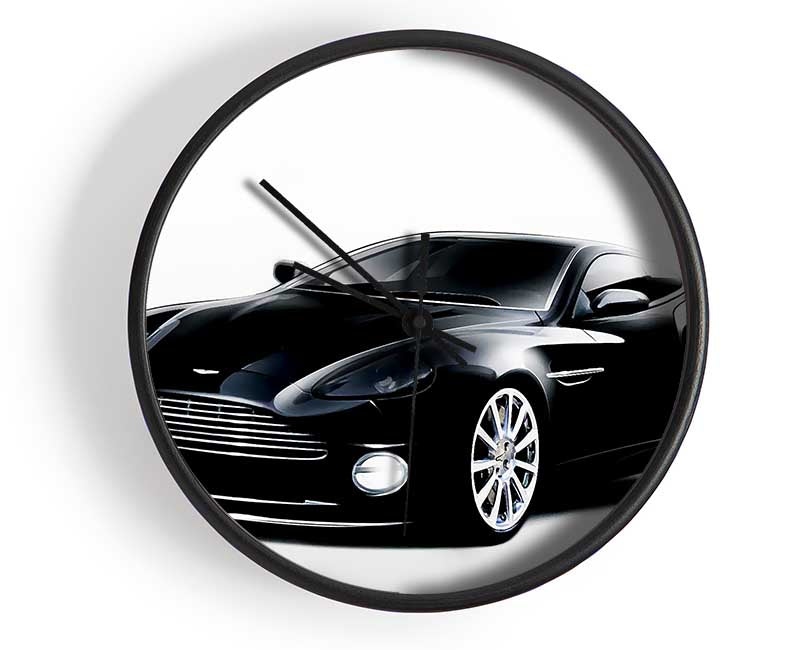 Aston Martin Db9 Black And White Clock - Wallart-Direct UK