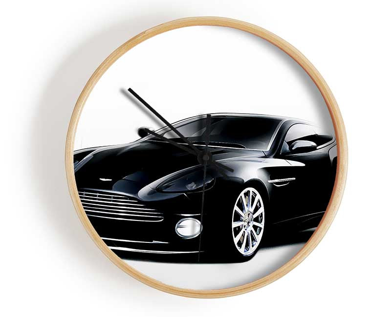 Aston Martin Db9 Black And White Clock - Wallart-Direct UK