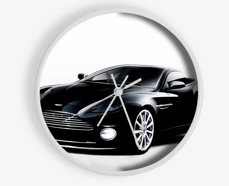 Aston Martin Db9 Black And White Clock - Wallart-Direct UK