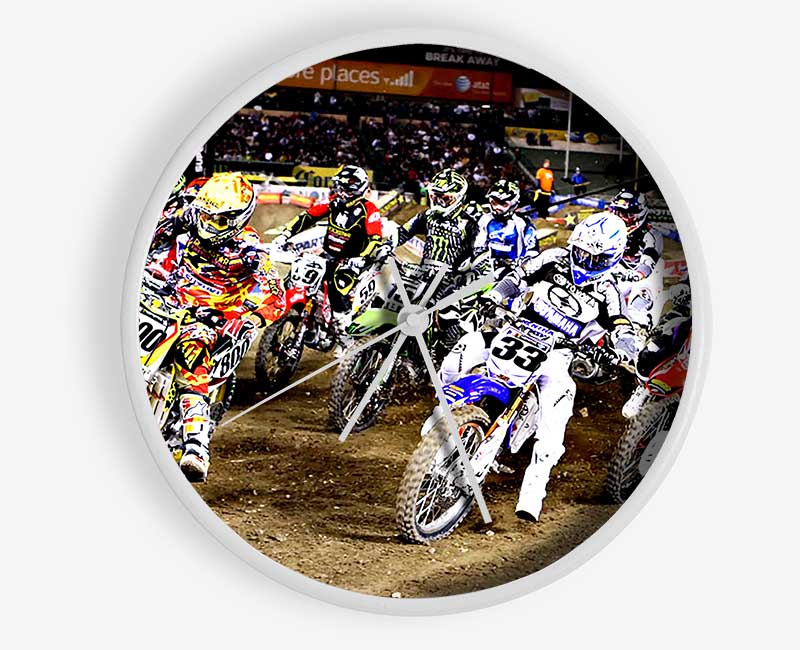 Ama Motorcross Clock - Wallart-Direct UK