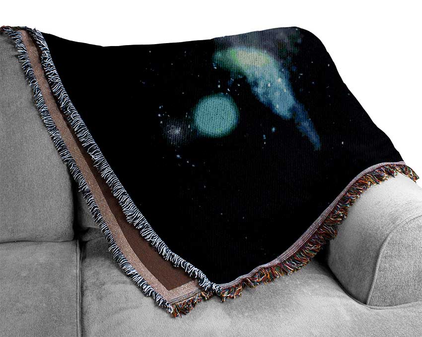 Space Orbs Woven Blanket
