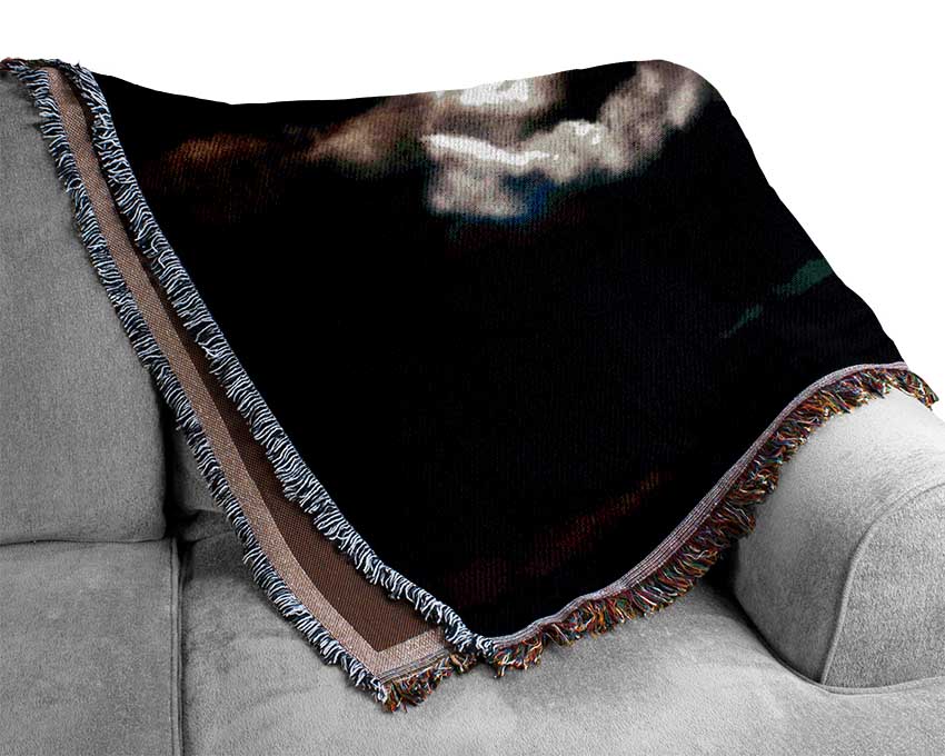 Planet In The Clouds Woven Blanket