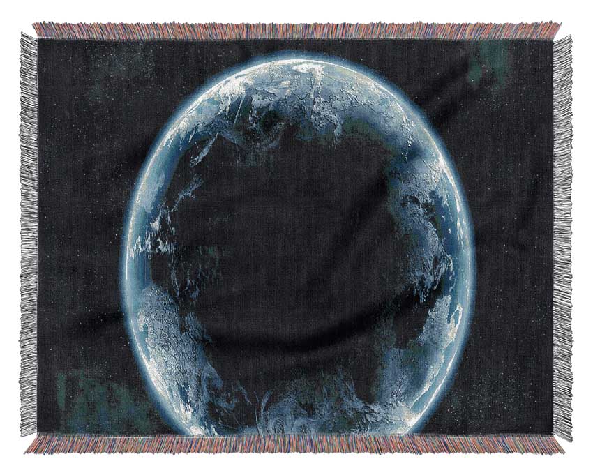 Planet Universe Blue Woven Blanket
