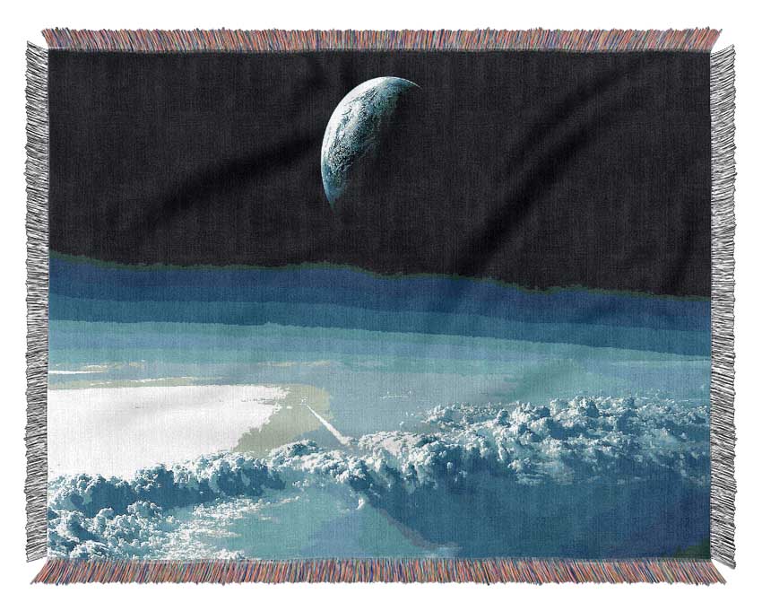 Beautiful Space View Woven Blanket