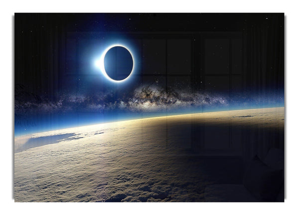 Sonnenfinsternis aus dem Weltraum