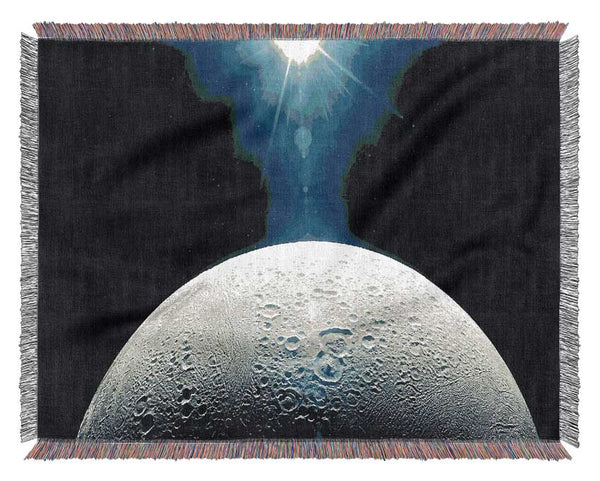 Moon In Space Woven Blanket