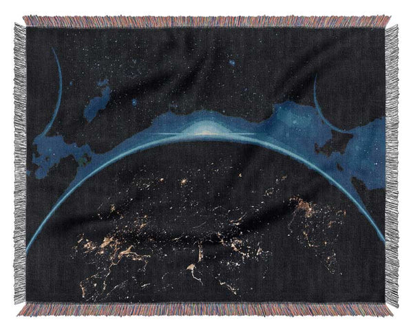 Blue Space Woven Blanket