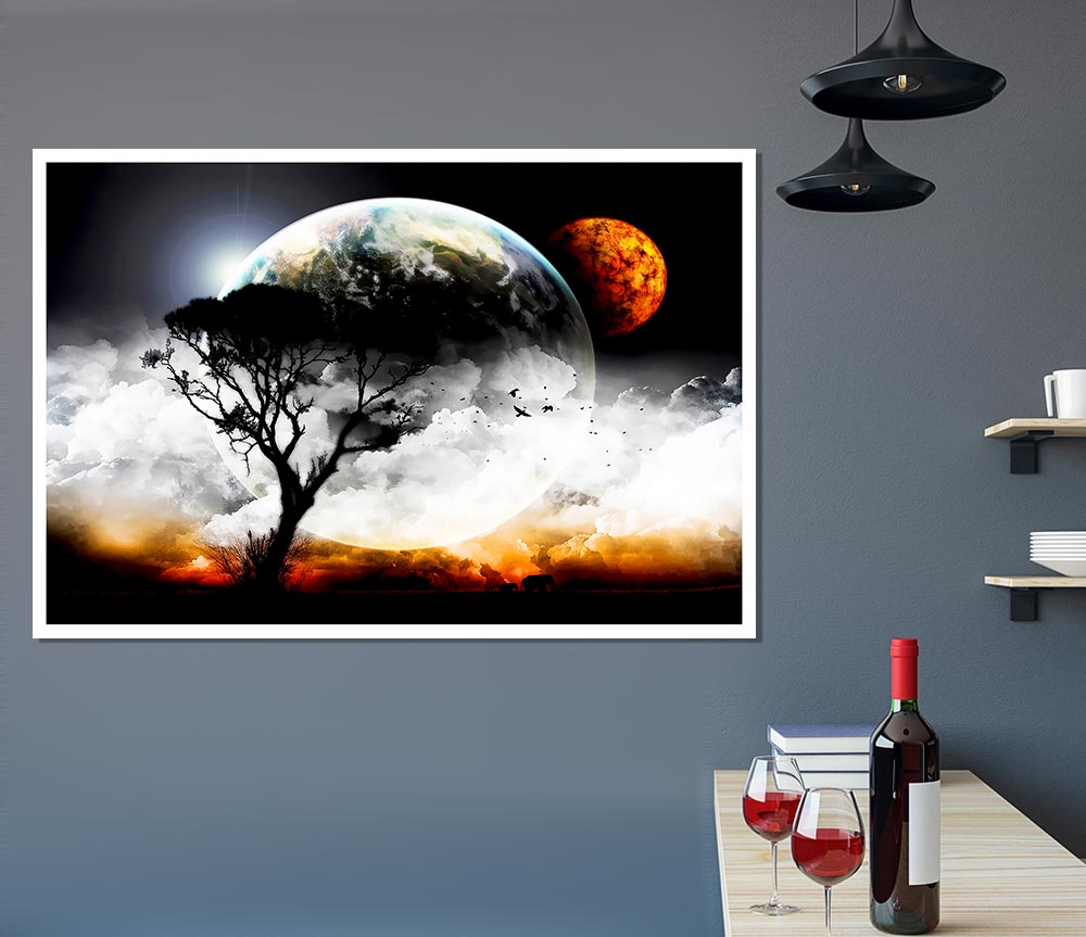 The Earth From Another Planet Print Poster Wall Art