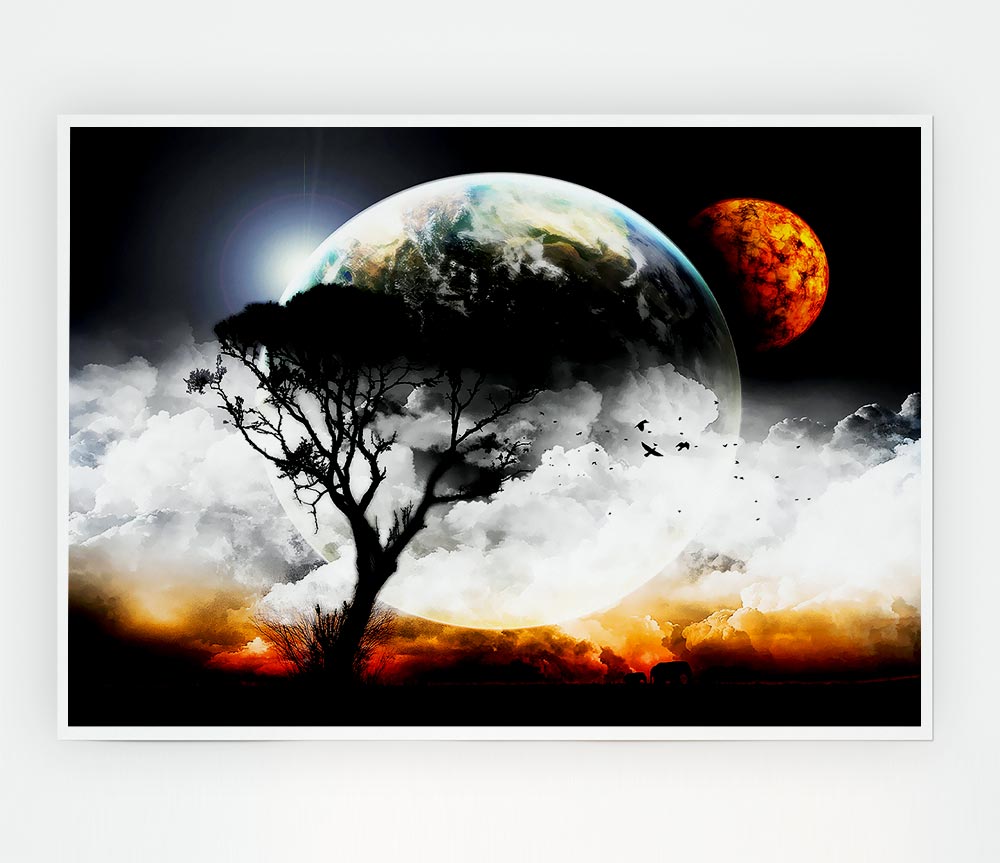The Earth From Another Planet Print Poster Wall Art