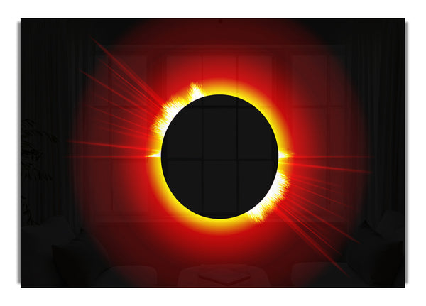 Atemberaubende Sonnenfinsternis durch Feuer